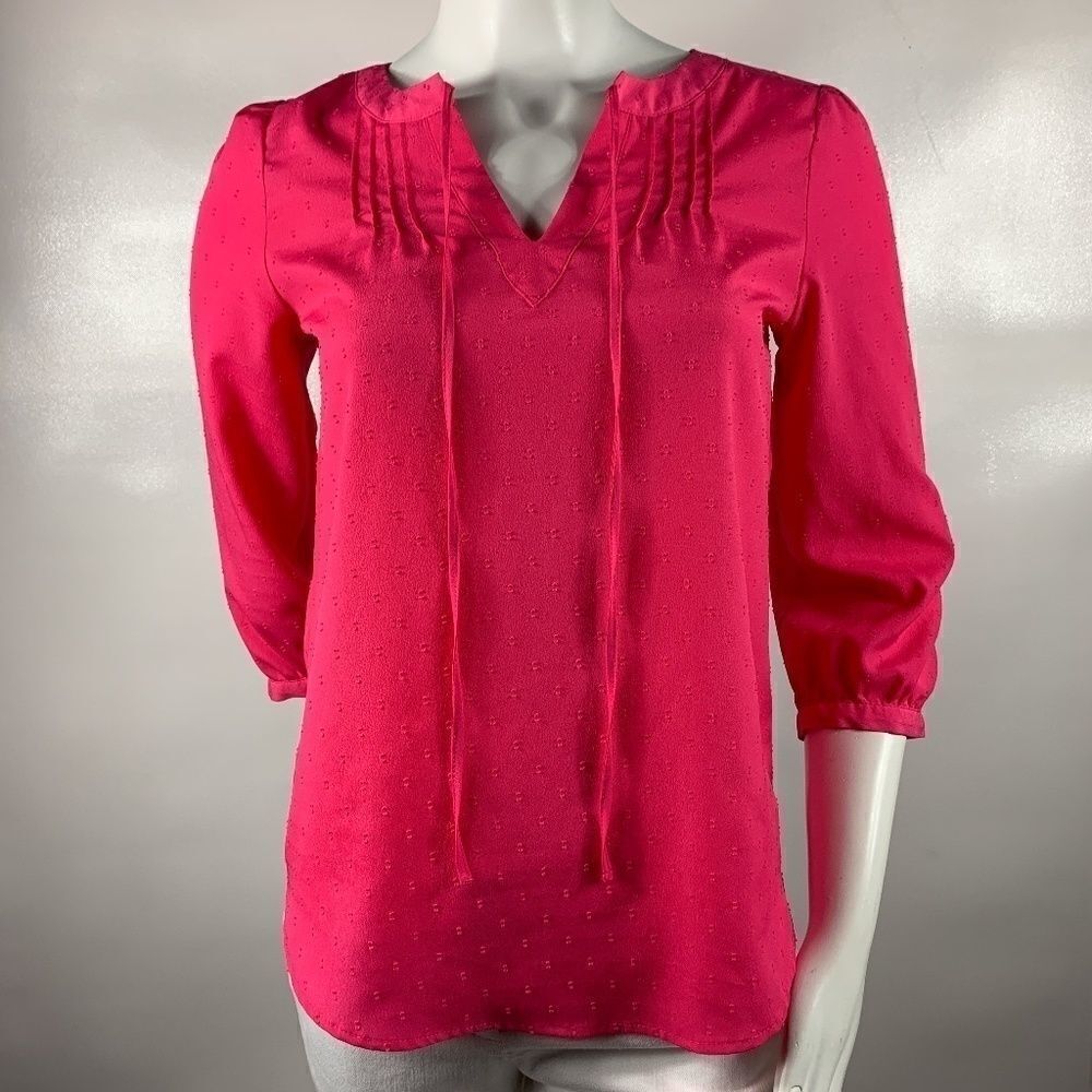 3For$20 Elle 3/4 Sleeve Pink Blouse Size XS